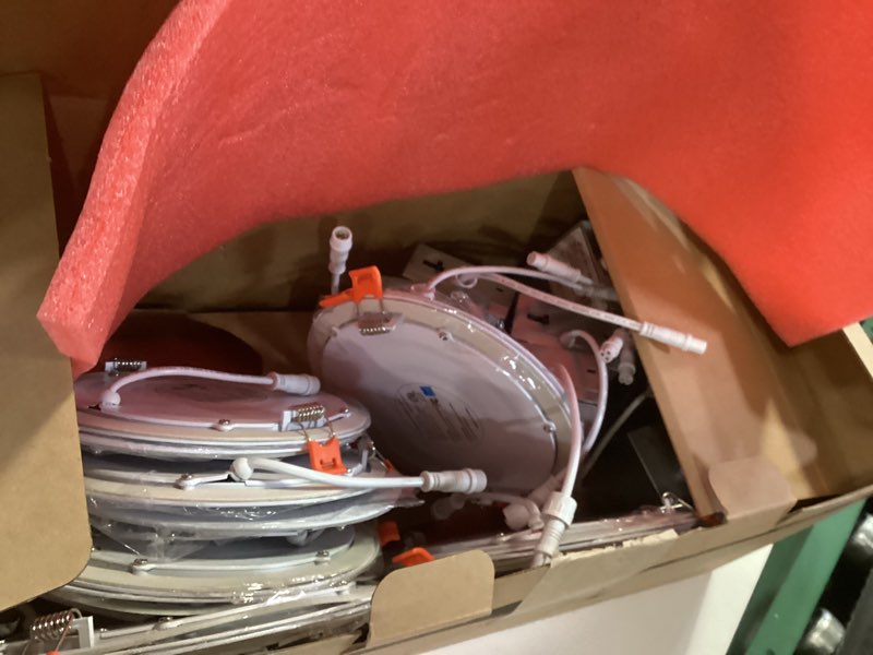 Condition photo showing New/Like New for MELPO Smart Recessed Lighting 6 Inch Compatible with Alexa & Siri?1500LM RGBWW Recessed Ceiling Light 2700K-6000K?16 Million Colors?Music Sync? DIY Scenes?16W LED Downlight with Junction Box?12 Pack