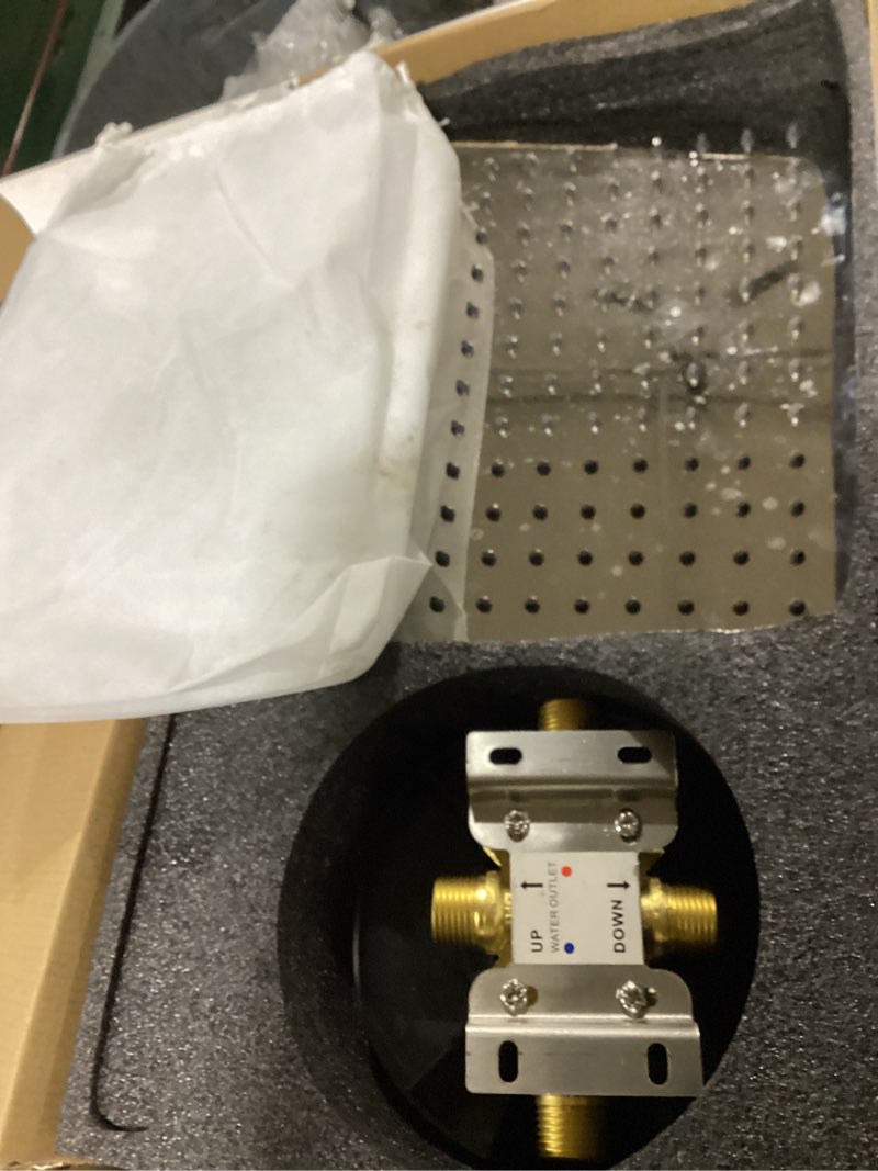 Condition photo showing Good Condition for kenes polished chrome tub and shower trim kit, tub shower faucet set complete with 10-inch rainfall shower head and tub spout, ke-6024a-5 (shower valve included) chrome tub shower faucet set