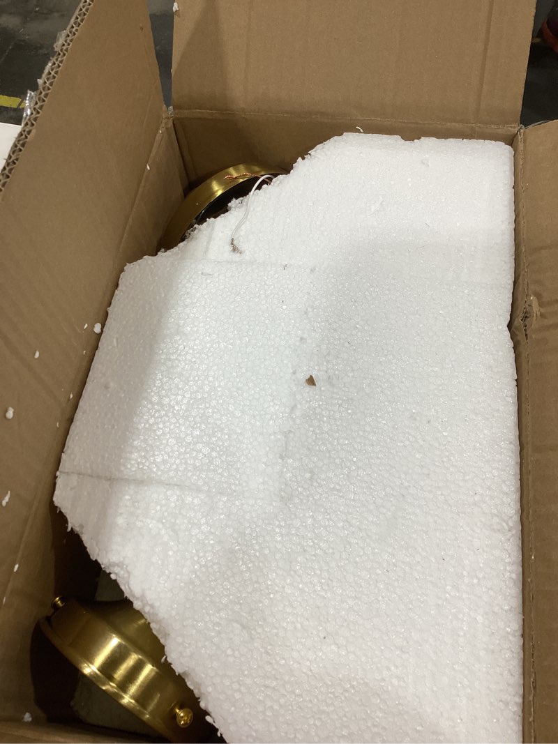 Condition photo showing Good Condition for schoolhouse light fixture modern gold ceiling light,semi flush mount ceiling light,12''wide opal milk glass shade,brass vintage light for farmhouse bedroom kitchen hallway entryway gold - 12" semi-flush mount opal milk glass