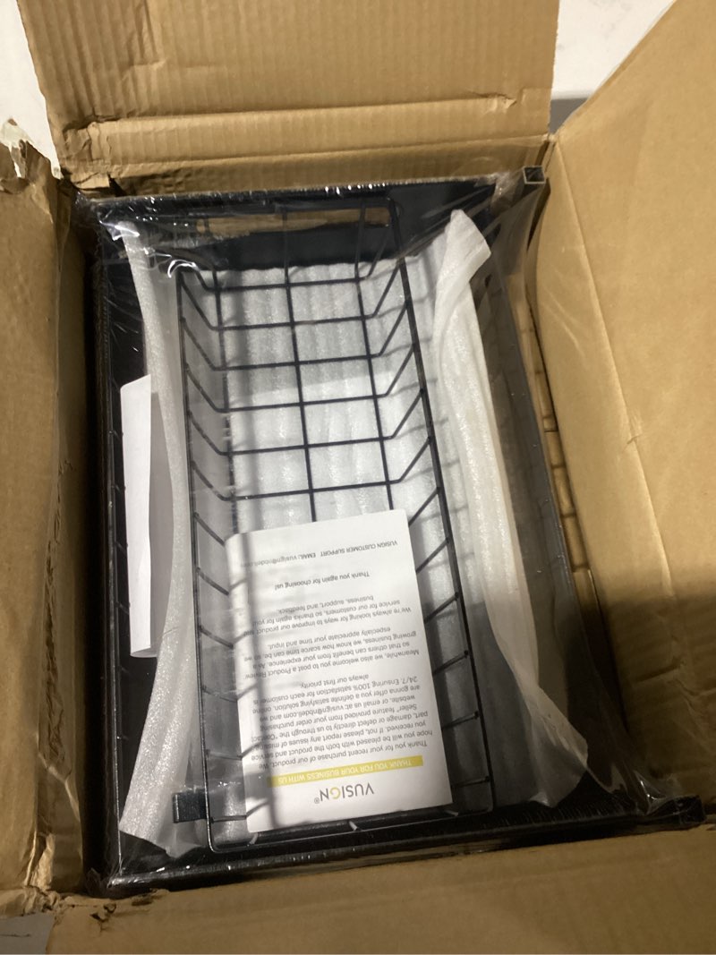 Condition photo showing New/Like New for VUSIGN Under Kitchen Sink Organizer 2 Tier, Pull Out Under Sink Organizers and Storage, Bathroom Cabinet Kitchen Organization Storage Shelf, 1 Pack Black