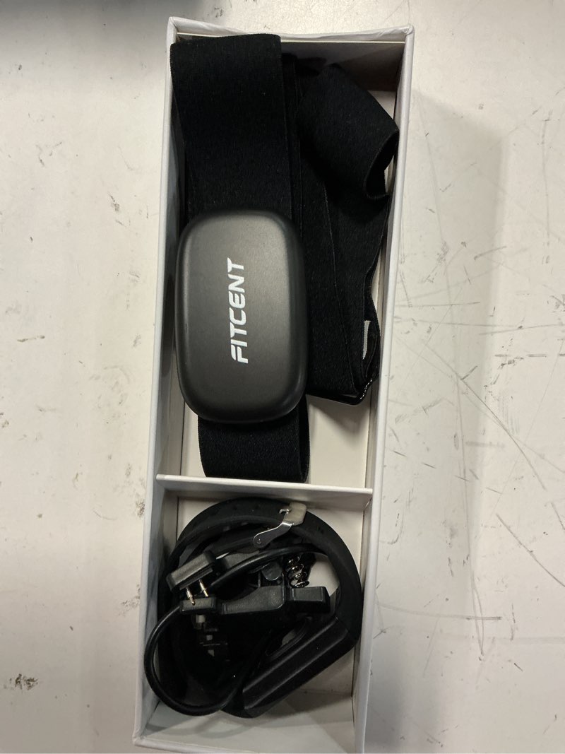 Condition photo showing As Is for fitcent heart rate monitor chest strap sports bracelet with fitness tracker