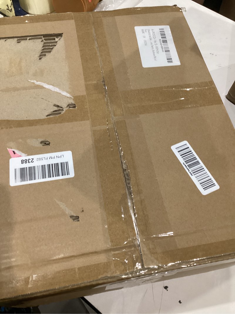 Condition photo showing New/Like New for Mustorn 2 Pack Pull Out Cabinet Organizer, Expandable Slide Out Drawers for Kitchen Cabinets Peel and Stick Pullout Drawer Heavy Duty Sliding Shelves for Cupboard, Pantry, Bathroom(16.5" Deep, White) White 16.5"D*(12.6-20.5"W)*2.95"H