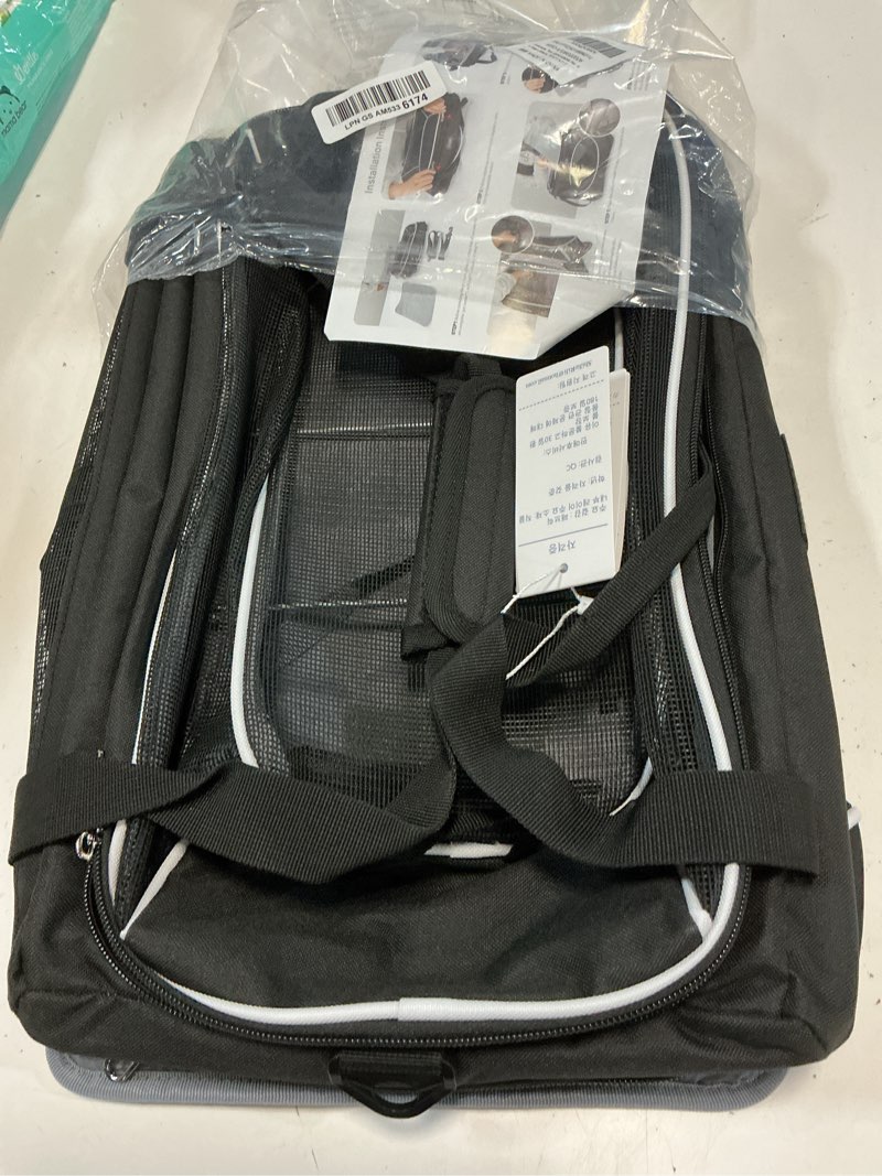 Condition photo showing Good Condition for lekereise top-expandable pet carrier 18x11x11inch delta american united airline approved underseat to 15lbs stable car travel carriers for small dogs cats with locking safety zippers anti-scratch mesh black 18"x11"x11"