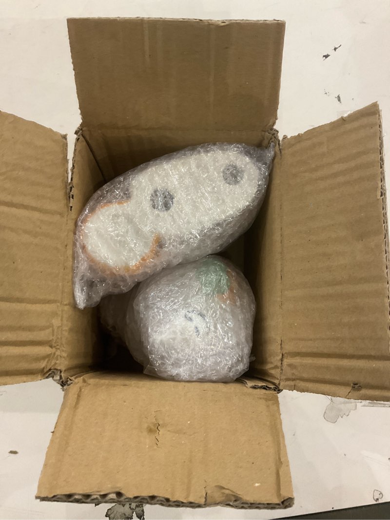 Condition photo showing New/Like New for 2 Pcs Halloween Ghost Candle Holder Pumpkin Spooky Ghost Shaped Candles Stick Holders for Halloween Wedding Party Holiday Office Home Decor Gift