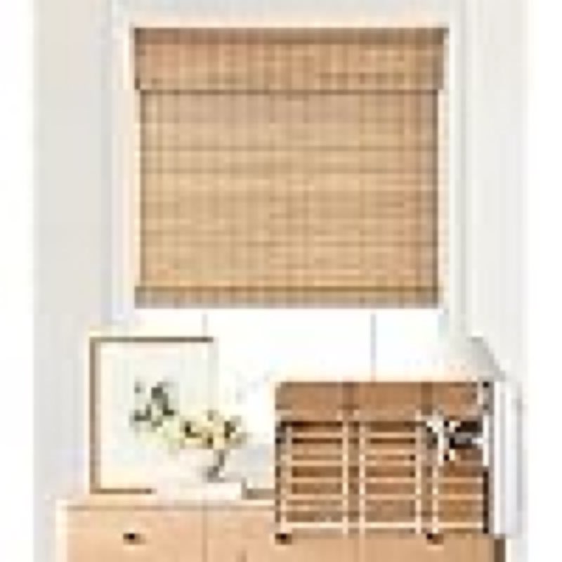 LazBlinds No Tools No Drill Cordless Bamboo Roman Shades, Light Filtering Window Treatment, Roll Up Bamboo Blinds for Windows 20'' W x 64'' H, Brown