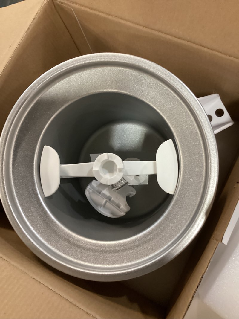 Condition photo showing New/Like New for ice cream maker attachment for kitchenaid, fits kitchenaid 4.5/5qt & 6qt mixers, frozen ice cream & sorbet gelato maker, 2 quart, white