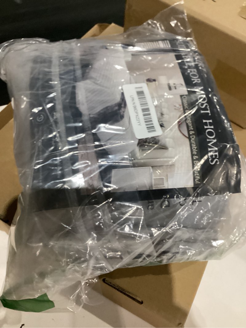 Condition photo showing Good Condition for king bed skirt-box spring cover with 14 inch tailored drop,wrinkle and fade resistant hotel wrap around bed skirts,bed frame cover (checkered gray, king) checkered gray king-14 drop