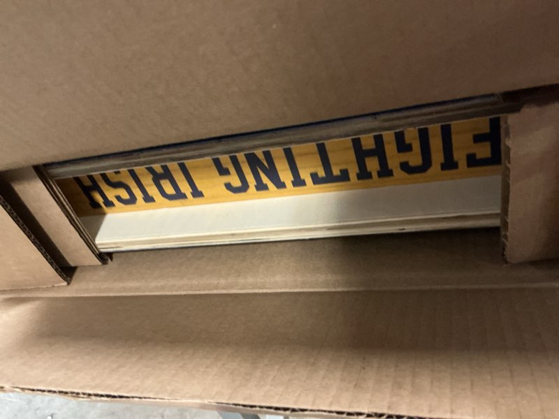 Condition photo showing Good Condition for youthefan ncaa 2’ x 3’ wood cornhole game with logo bags 2' x 3' notre dame fighting irish