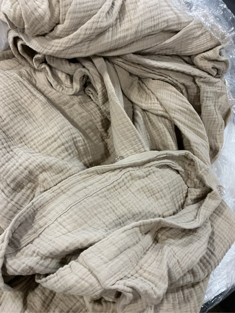 Condition photo showing Good Condition for organic airy gauze duvet cover set, king/cal king, dune