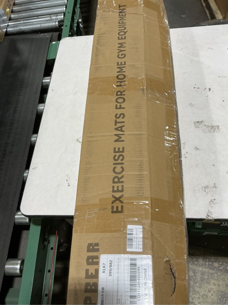 Condition photo showing Good Condition for HAPBEAR Extra Large Exercise Mat-7'x5'/6'x8'/6'x9'/6'x10'/6'x12'x8mm(1/3 inch),Non-Slip, Ultra Durable, Thick Workout Mats for Home Gym Flooring Cardio, Yoga Mats for Fitness, High-Density Exercise Mat, Shoes-Friendly Black-High Density 7'×5'×?"