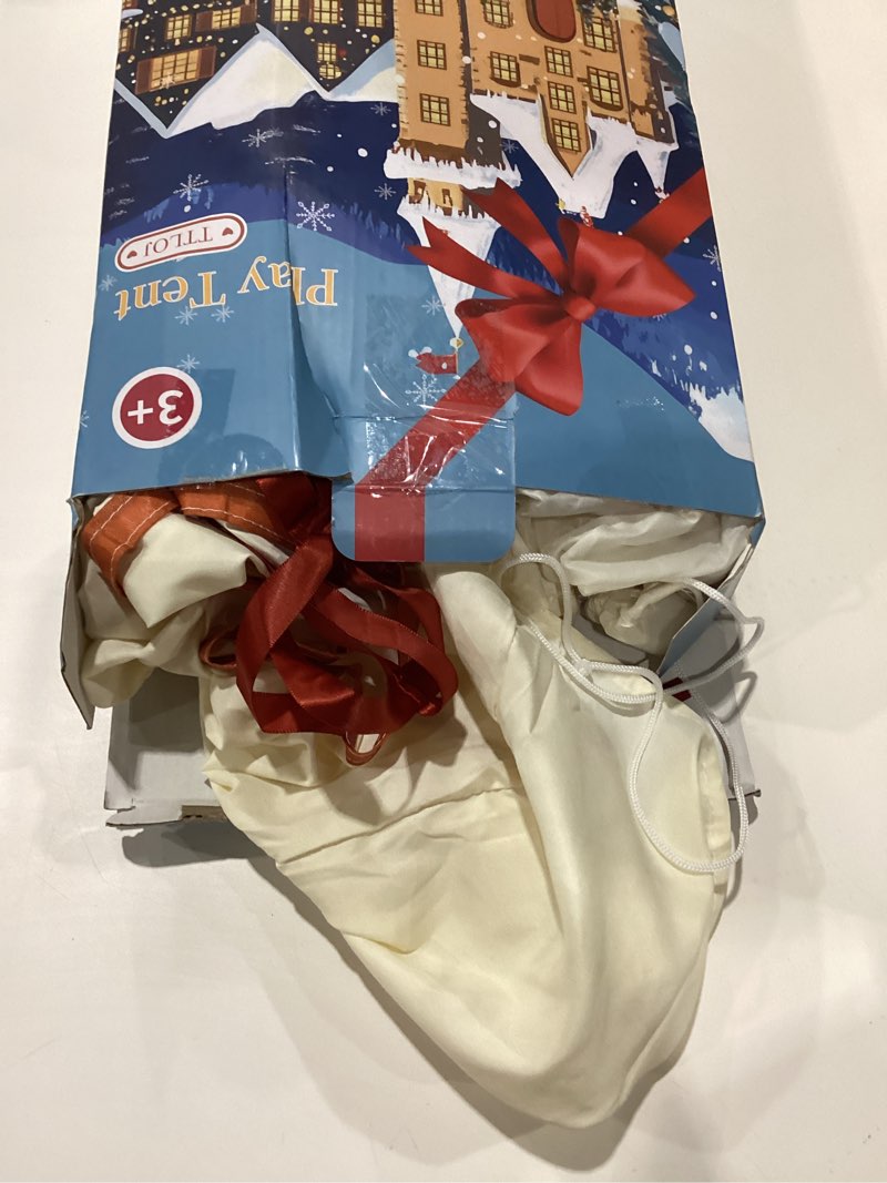 Condition photo showing Good Condition for large girls play tent princess, boys castle kids playhouse indoor outdoor toddler teepee | american style design, age 3-8| detailed instructions| colorful package| christmas birthday gift beige white beige