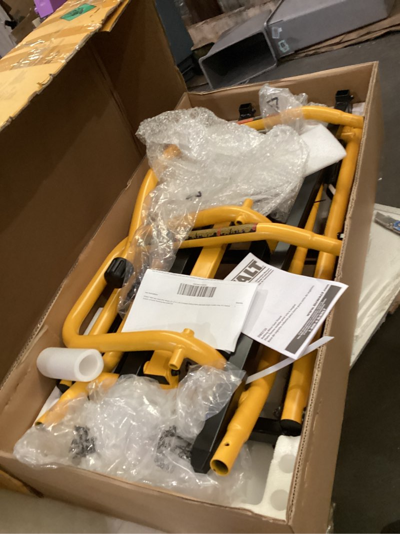 Condition photo showing As Is for dewalt dwx726 - rolling miter saw stand(missing parts)