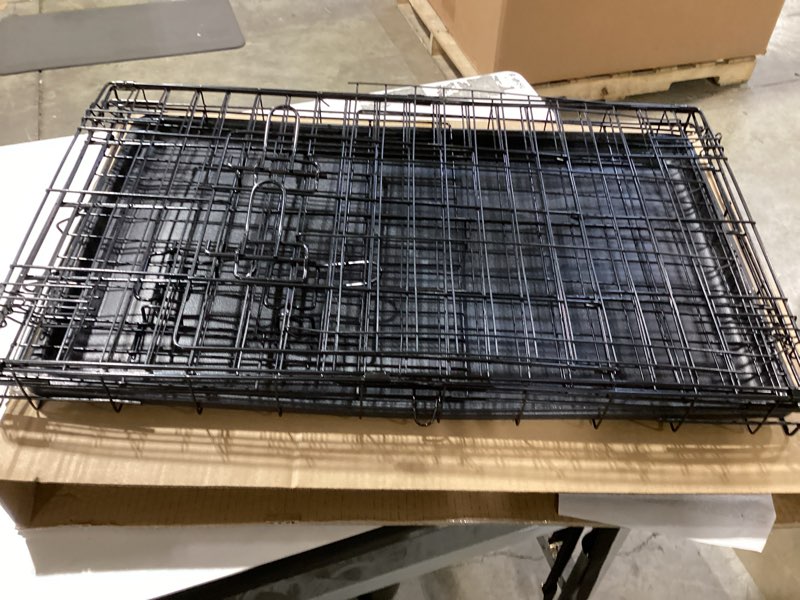 48"/42"/36"/30"/24" pet kennel cat dog folding crate wire metal cage w/divider