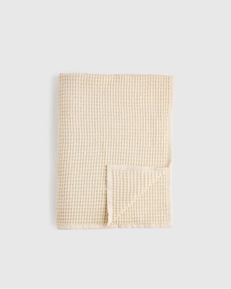 Organic Waffle Throw, 50x70, Undyed