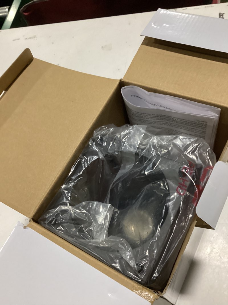 Condition photo showing New/Like New for project source morlake 1-light 8.25-in h black outdoor wall light