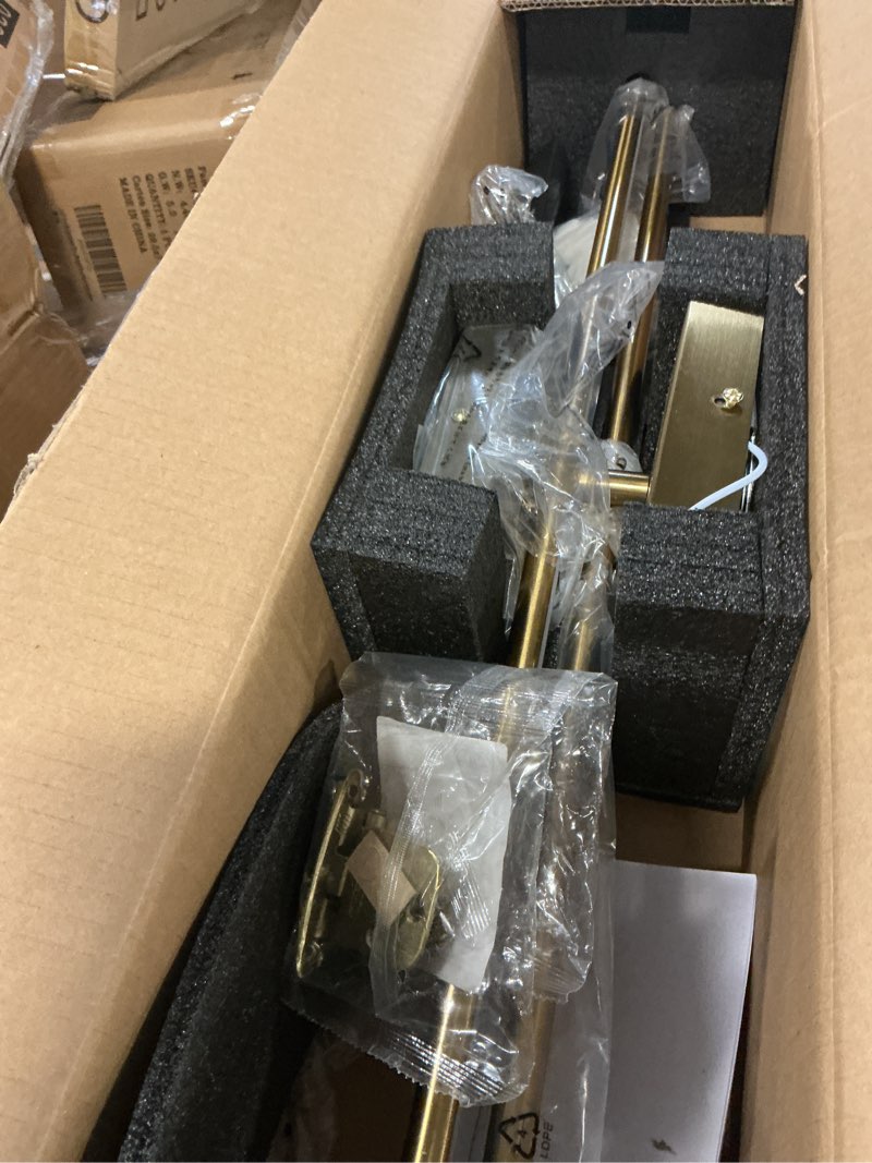 Condition photo showing New/Like New for Hardwired Wall Sconces, Modern Wired Wall Sconce, Gold Wall Sconces Set of 2, 350° Rotatable Dimmable Sconces Wall Decor for Bathroom, Living Room, 28 Inch (2 Pack)