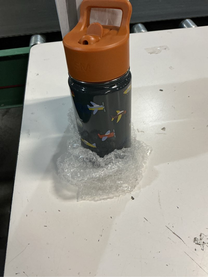Condition photo showing Good Condition for simple modern kids summit water bottle with straw lid | 14oz stainless steel cup insulated tumbler for toddlers, school | wheels up 14 ounces -wheels up