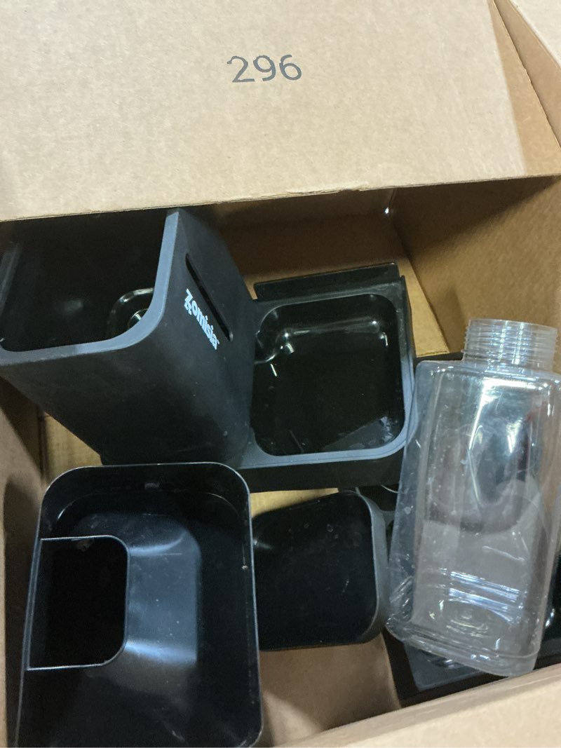 Condition photo showing As Is for Automatic Cat Feeder and Water Dispenser Set, 2 in 1 Gravity Cat Food Dispenser with 180 Degree Rotatable, Pet Self Feeding Large Capacity for Small Dogs Puppy Kitten, Black, 0.8 Gallon x 2 0.8 Gallon x 2 Black