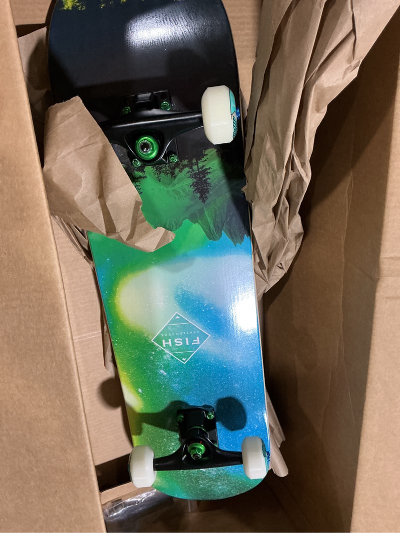 Condition photo showing Good Condition for Skateboards for Teens Girls ?Skateboards for Adults 8 Layer 31 Inch Canadian Maple Double Kick Deck Concave Cruiser Trick Skate Board black