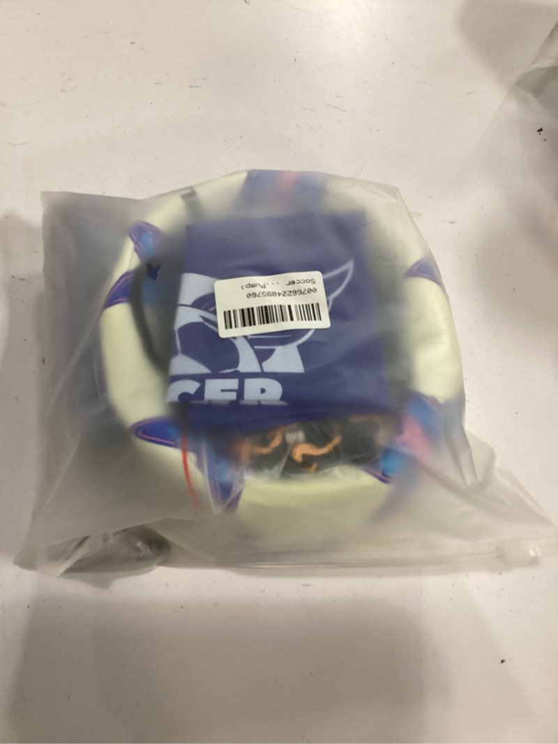 Condition photo showing New/Like New for soccer ball  glow in the dark soccer ball size 3 / 4 / 5  mila chic glowing luminious soccer balls gifts for boys  girls  men  women indoor-outdoor soccer training (with pump)
