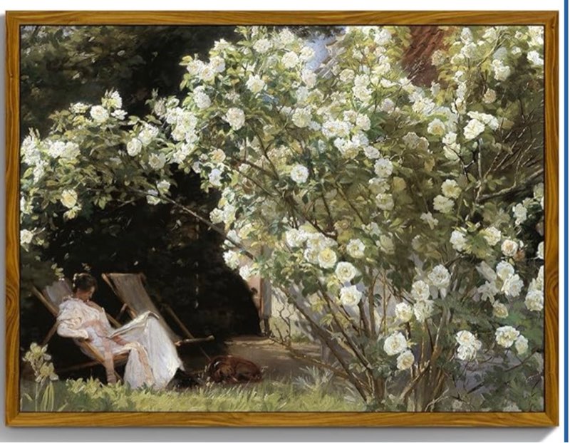 crmotu vintage framed wall art, garden women canvas art prints, rose floral classical oil paintings, green landscape rustic farmhouse wall decor living room bedroom bathroom aesthetic pictures 20x30in
