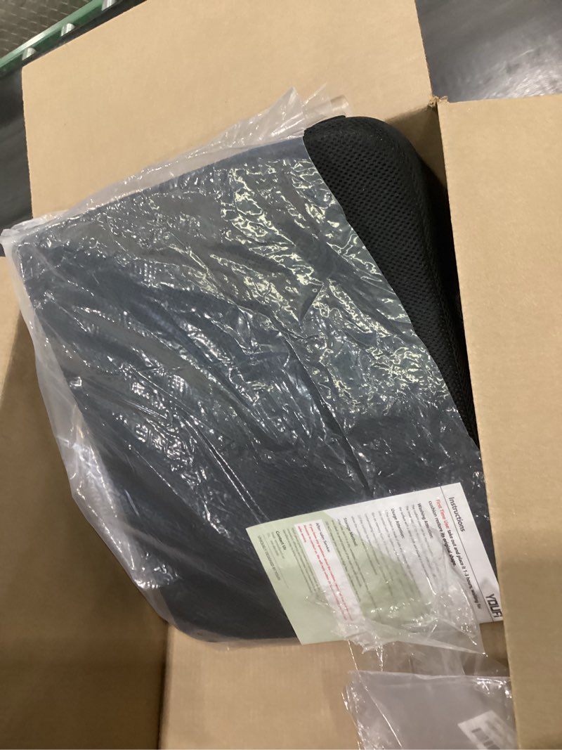 Condition photo showing Good Condition for youfi thick memory foam & gel seat cushion, 18"x16"x4" large chair cushion for wheelchair mobility scooters, with non-slip bottom and carry handle (black)