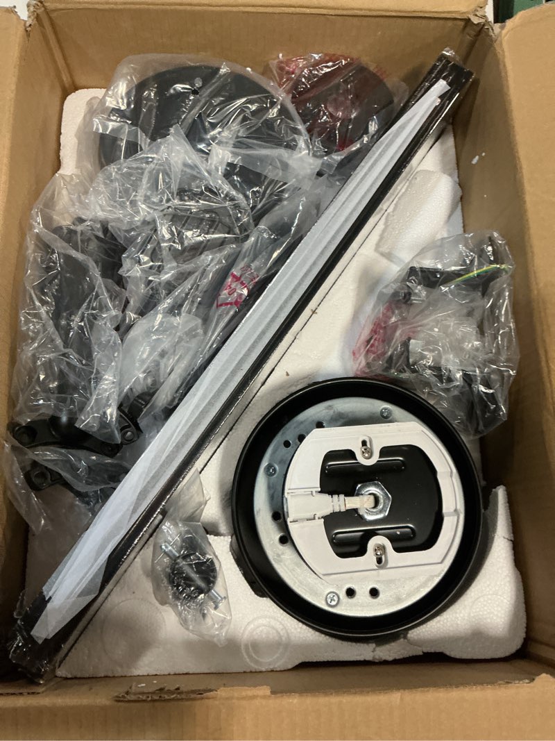 Condition photo showing New/Like New for Passky Ceiling Fans with Lights, 52 inch Sleek Ceiling Fan with Light and Remote Control, 3CCT, Dimmable, Reversible, Noiseless, Black Ceiling Fan for Bedroom, Living Room Black 52 inch