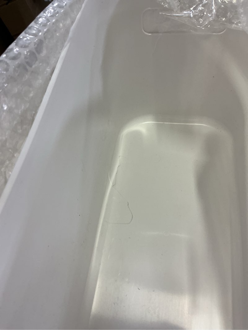 Condition photo showing As Is for seunmuk 8 pack 11x6x6 inch long bathroom vanity plastic organizer storage bin tote with handles, white plastic storage bins for kitchen pantry, bathroom, bedroom, laundry, vanity room