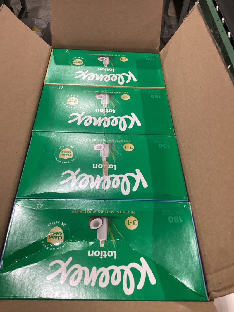 Condition photo showing New/Like New for Kleenex Lotion Facial Tissues with Coconut Oil, 8 Flat Boxes, 180 Tissues Per Box, 3-Ply White 180 Tissues (Pack of 8)