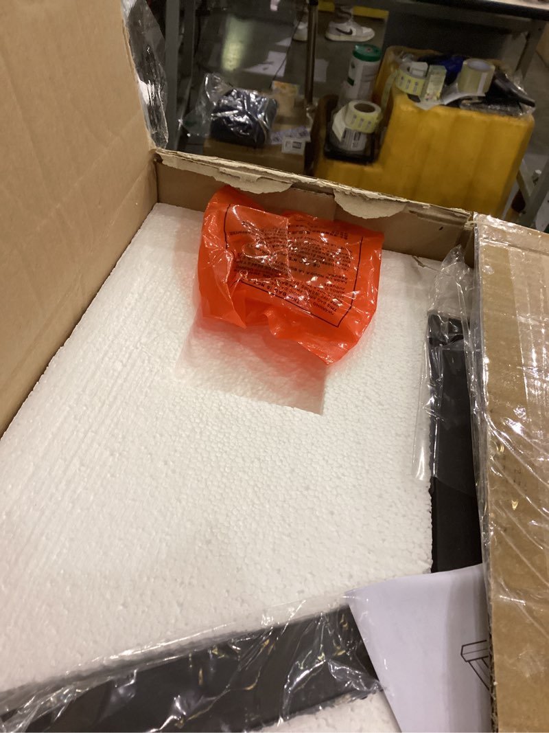 Condition photo showing New/Like New for Gadroad Round End Table with Charging Station, USB Ports, Wood Tabletop & Black Metal Frame, 2-Tier Side Table for Living Room, Bedroom, Brown 15.7 * 15.7 * 23.0inches Brown with Charging Station