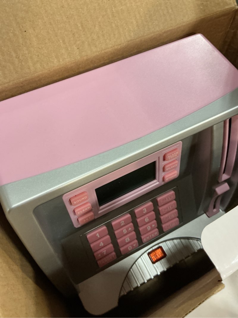 Condition photo showing Good Condition for bkstar atm piggy bank for kids - talking electronic money bank with debit cards & digital coin counter for real money, boys girls black/silver