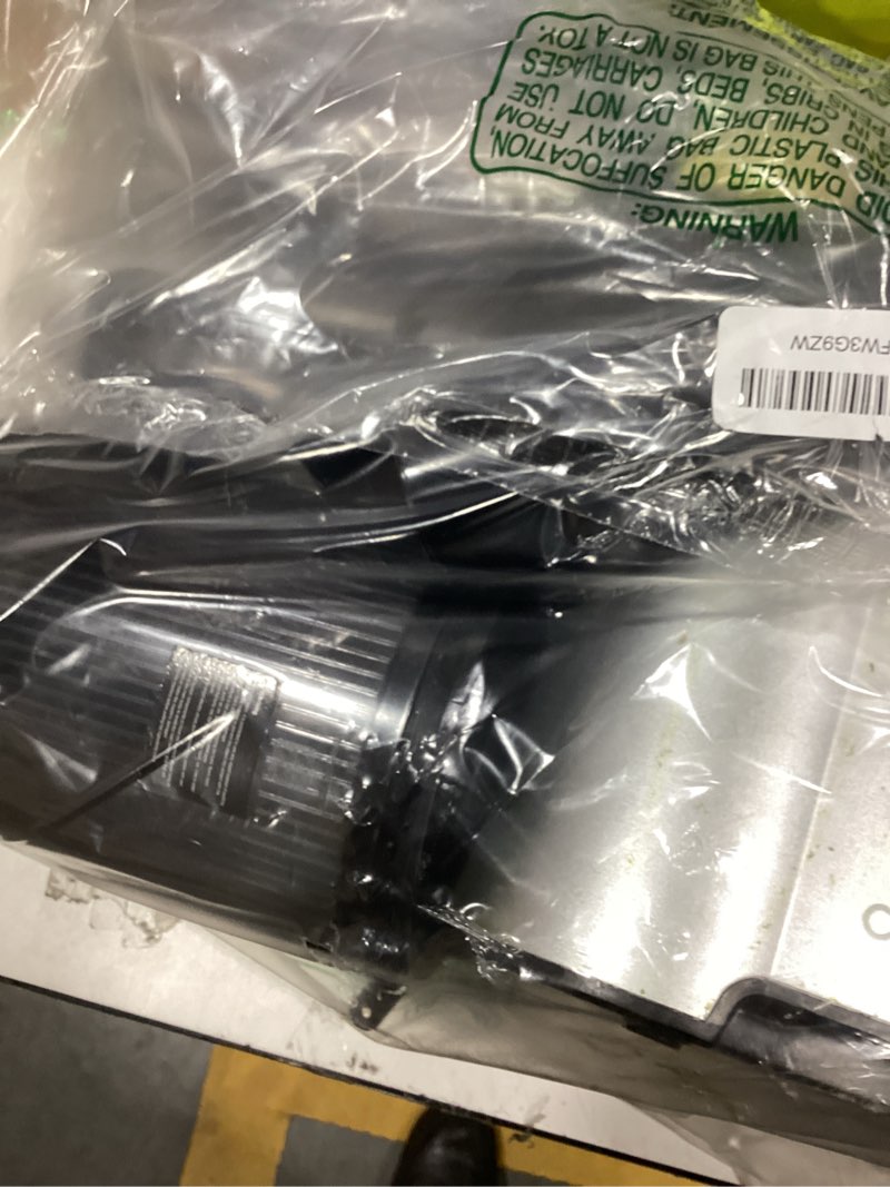 Condition photo showing As Is for Juicer Machines, 3-in-1 Cold Press Juicer with 6.5" Extra Large Chute, 100oz Large Capacity, AC Motor, Makes Juice, Nut Milk & Sorbet, Bright White