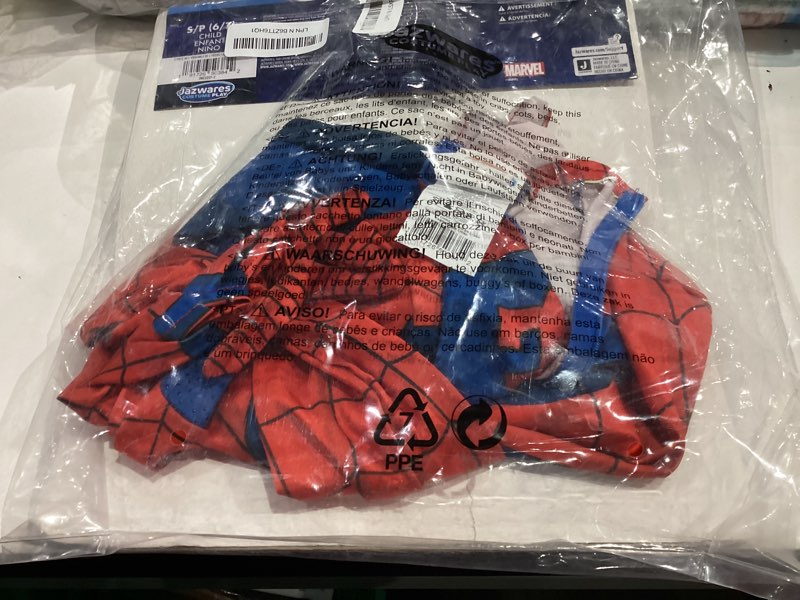 Condition photo showing Good Condition for Marvel Spider-Man Official Youth Deluxe Zentai Costume - Deluxe Two-Way Stretch Spandex with Invisible Zippers and Wrist Openings for Added Convenience (XS) Multi Xs (4)