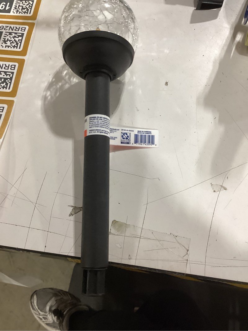 Condition photo showing As Is for  harbor breeze 3 -lumens matte black solar led outdoor path light ( 3000-k 