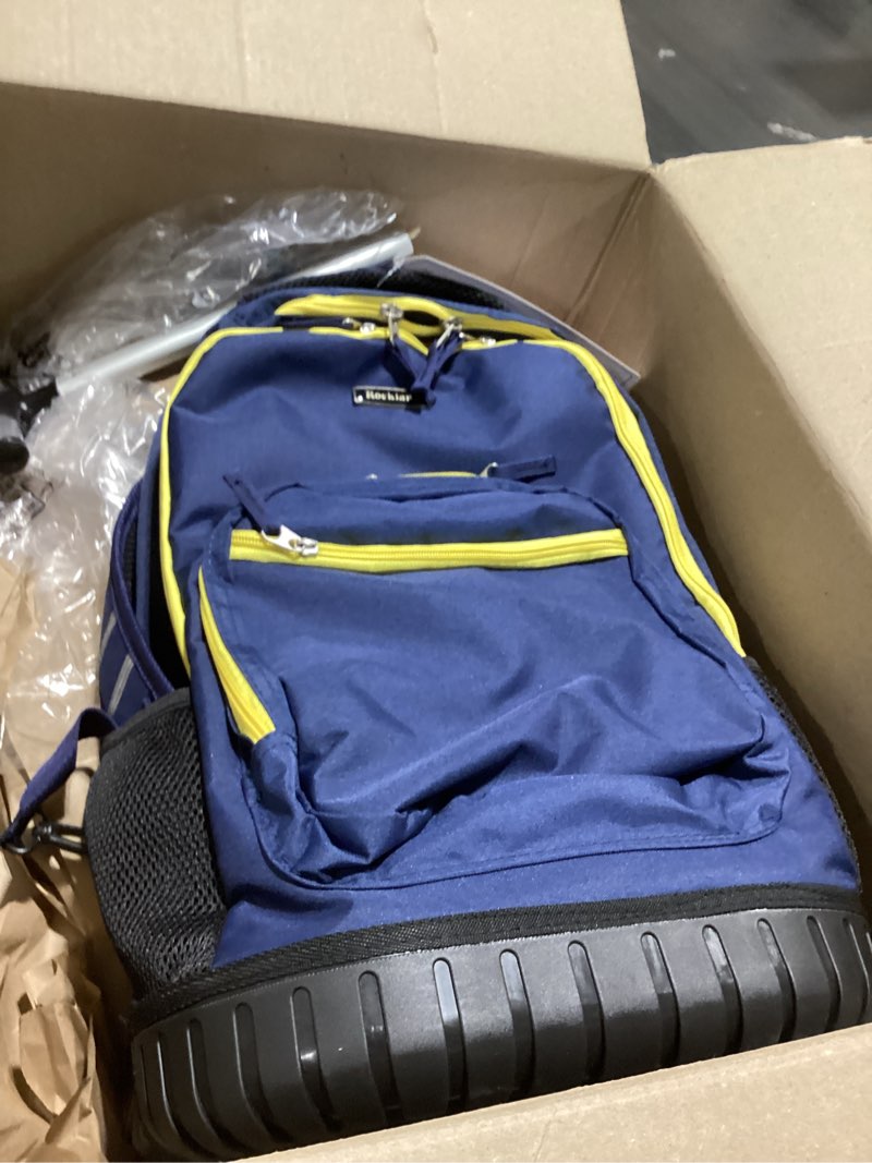 Condition photo showing Good Condition for rockland single handle laptop rolling backpack, 19", navy one size navy