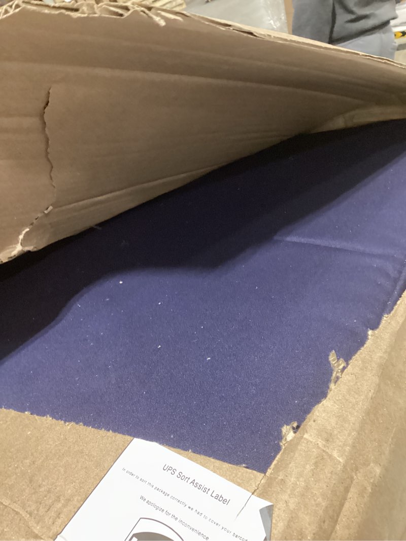 Condition photo showing As Is for Greendale Home Fashions Outdoor Sunbrella Premium Deep Seat Cushion, 2 Piece Set, Canvas Navy