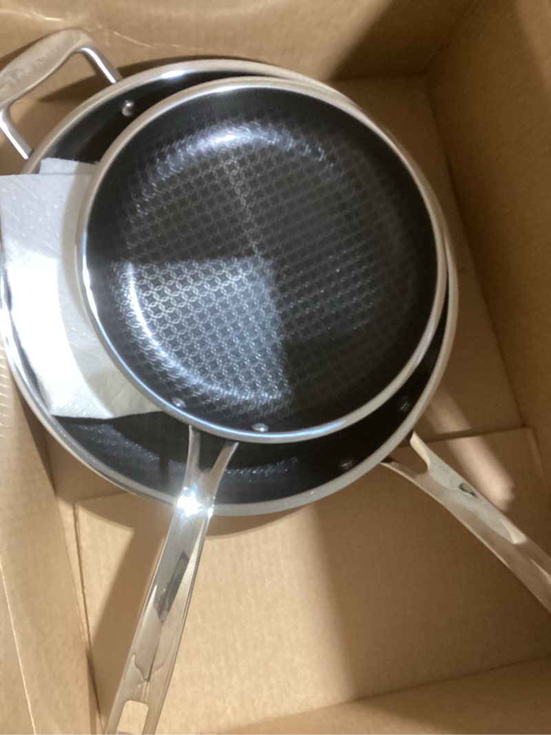 Condition photo showing Good Condition for Cuisinart FusionPlus Nonstick Stainless Steel Cookware Set, 2-Piece Skillet Cooking Set with PFAS-Free PURELYSEAR Ceramic Non Stick Technology, Scratch Proof, Cool Grip Handles, Dishwasher Safe