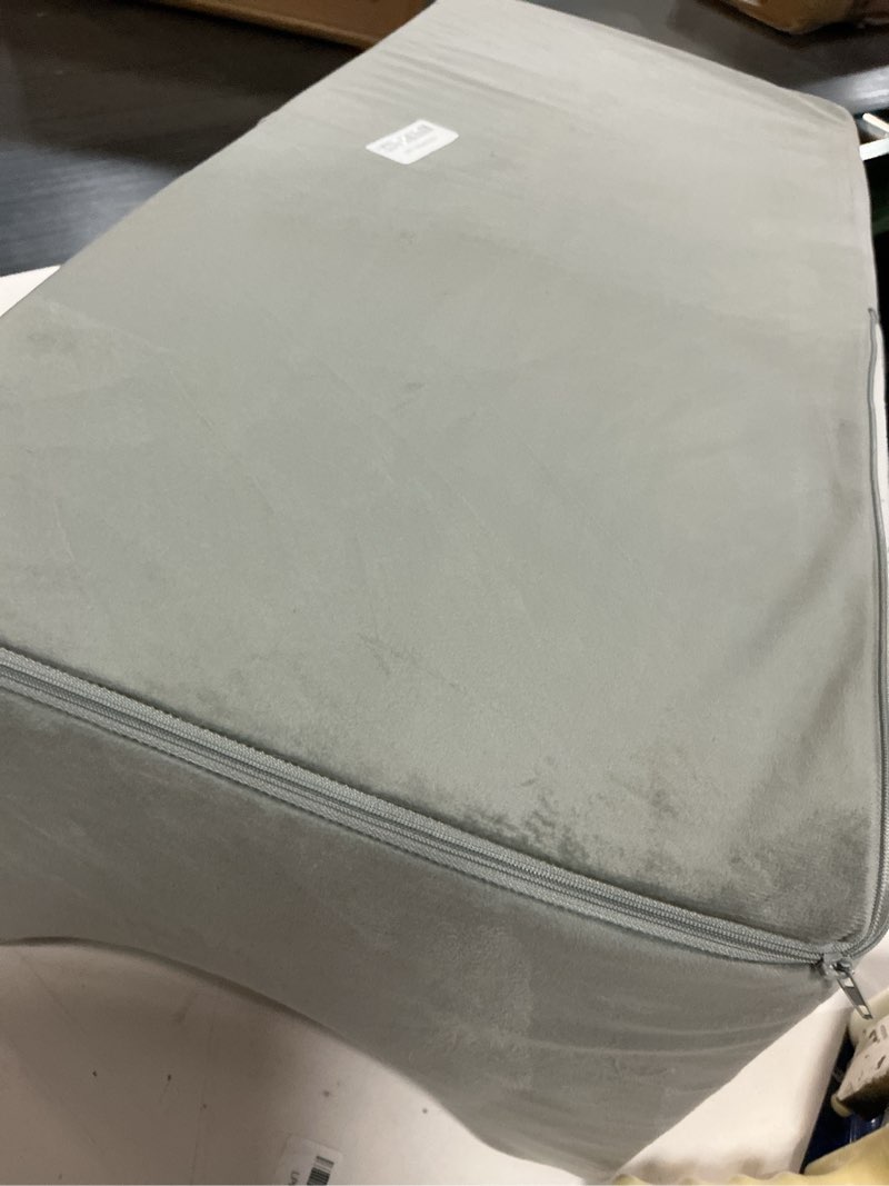 Condition photo showing As Is for lightease memory foam leg support and elevation pillow w/dual handles for surgery, injury, or rest single leg