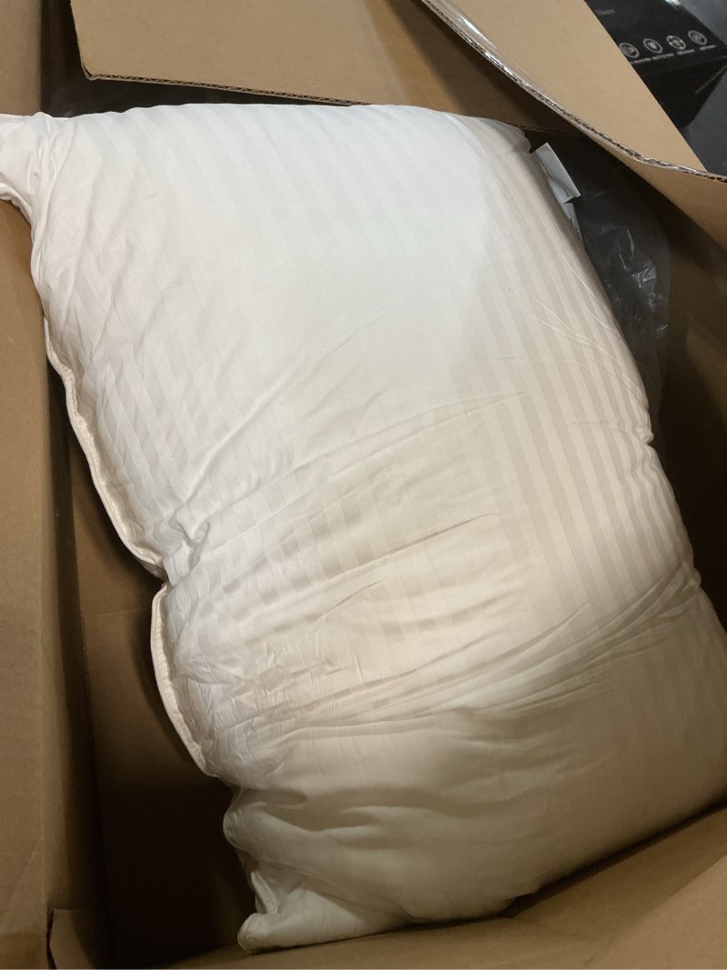 Condition photo showing Good Condition for beckham hotel collection bed pillows standard/queen size set of 2 - original soft down alternative pillow for sleeping - soft support for back, stomach or side sleepers queen / standard white