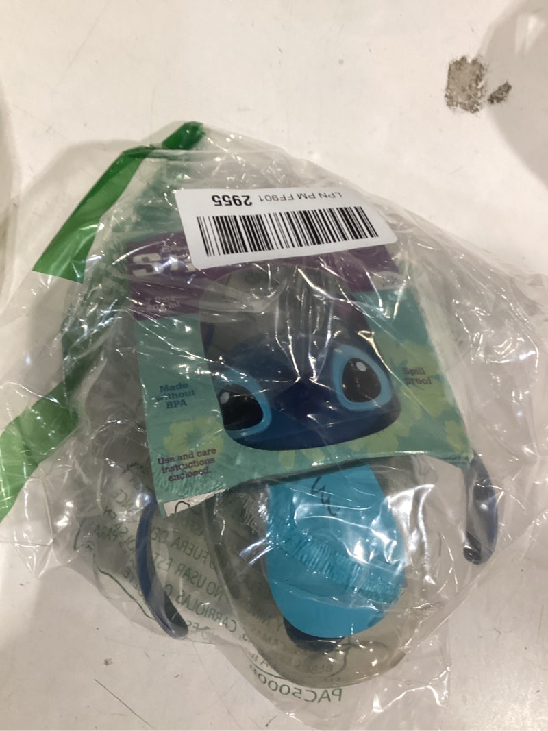 Condition photo showing Good Condition for The First Years Disney Lilo & Stitch Weighted Straw Cup - Spill Proof Toddler Straw Cups with Flip Top Cover - Transition Sippy Cup - Toddler Feeding Supplies - 7 Oz - Ages 6 Months and Up Stitch 7 Ounces