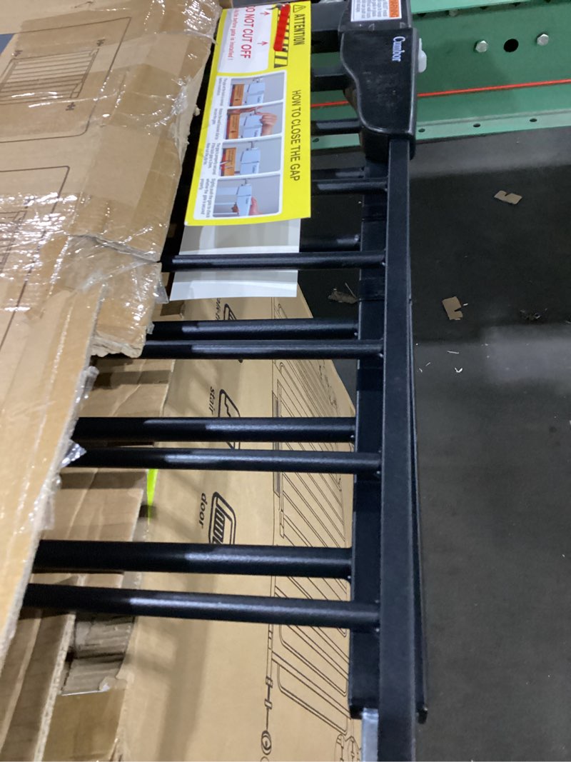 Condition photo showing Good Condition for cumbor 30-46" baby gate for stairs, mom's choice awards winner-auto close dog gate for the house, gifts for mom, easy install pressure mounted pet gates for doorways, black black 30"-46" w x 30.5" h