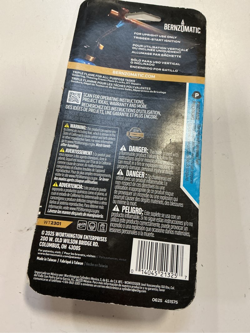 Condition photo showing Good Condition for BERNZOMATIC Worthington 336737 WT2301 Trigger Start Propane Torch (2301 Torch)