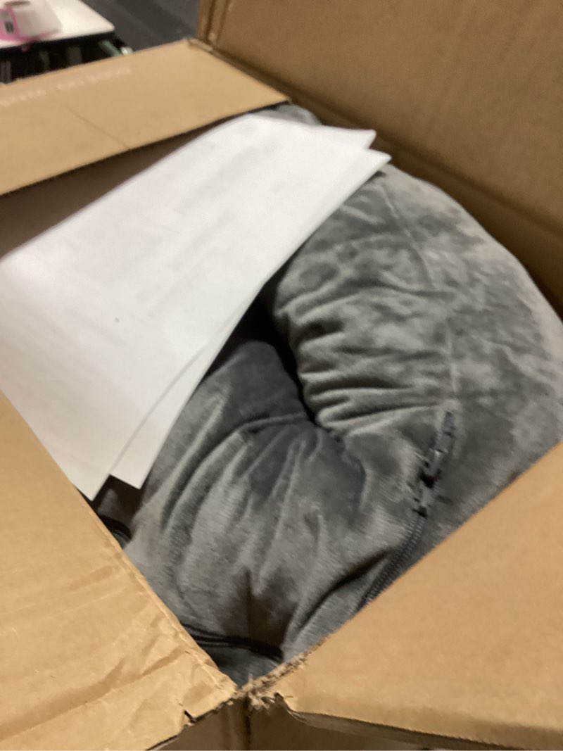Condition photo showing Good Condition for reading pillow, adult backrest with detachable neck support, armrests & side pocket, shredded memory foam, washable cover for bed couch floor dorm tv standard grey