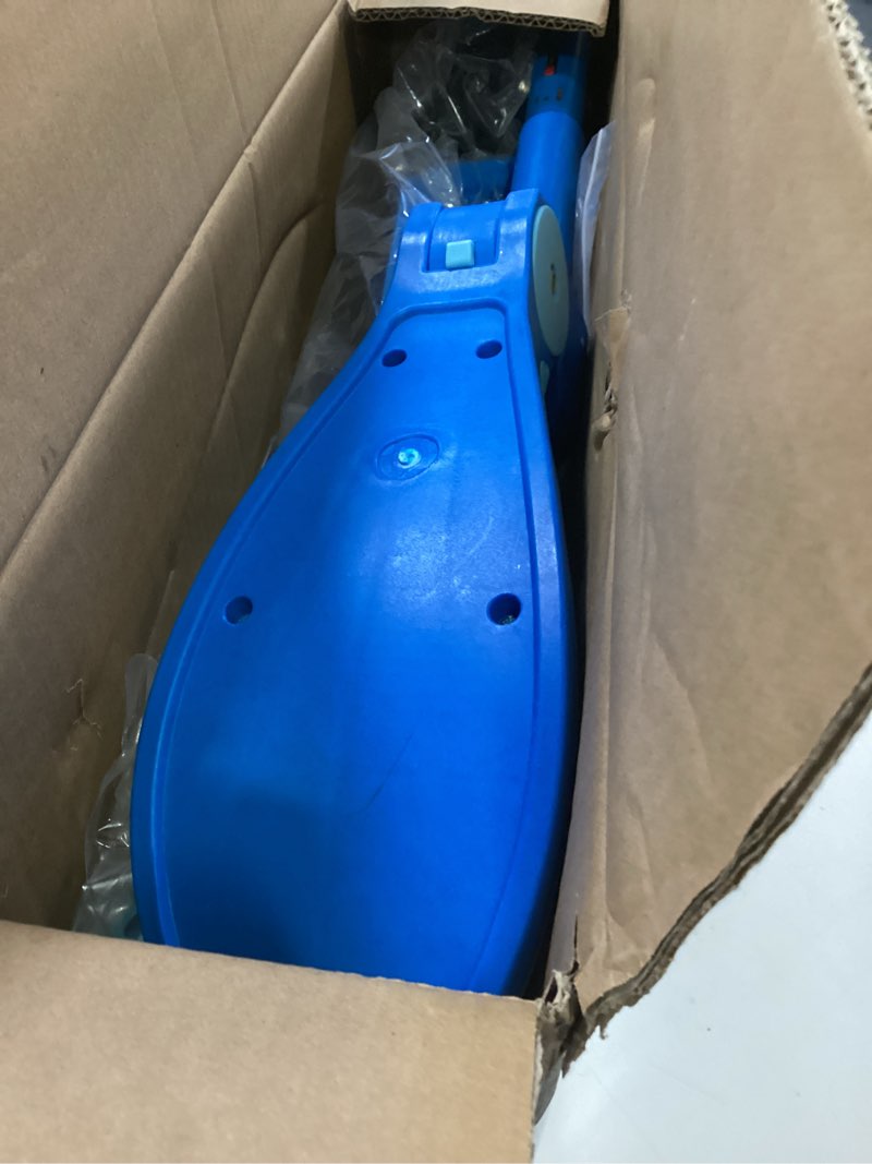 Condition photo showing Good Condition for gotrax ks3 kids kick scooter, led lighted wheels, adjustable height handlebars and removable seat, lean-to-steer & widen anti-slip deck, 3 wheel scooter for kids ages 2-8 and up to 110 lbs blue with seat
