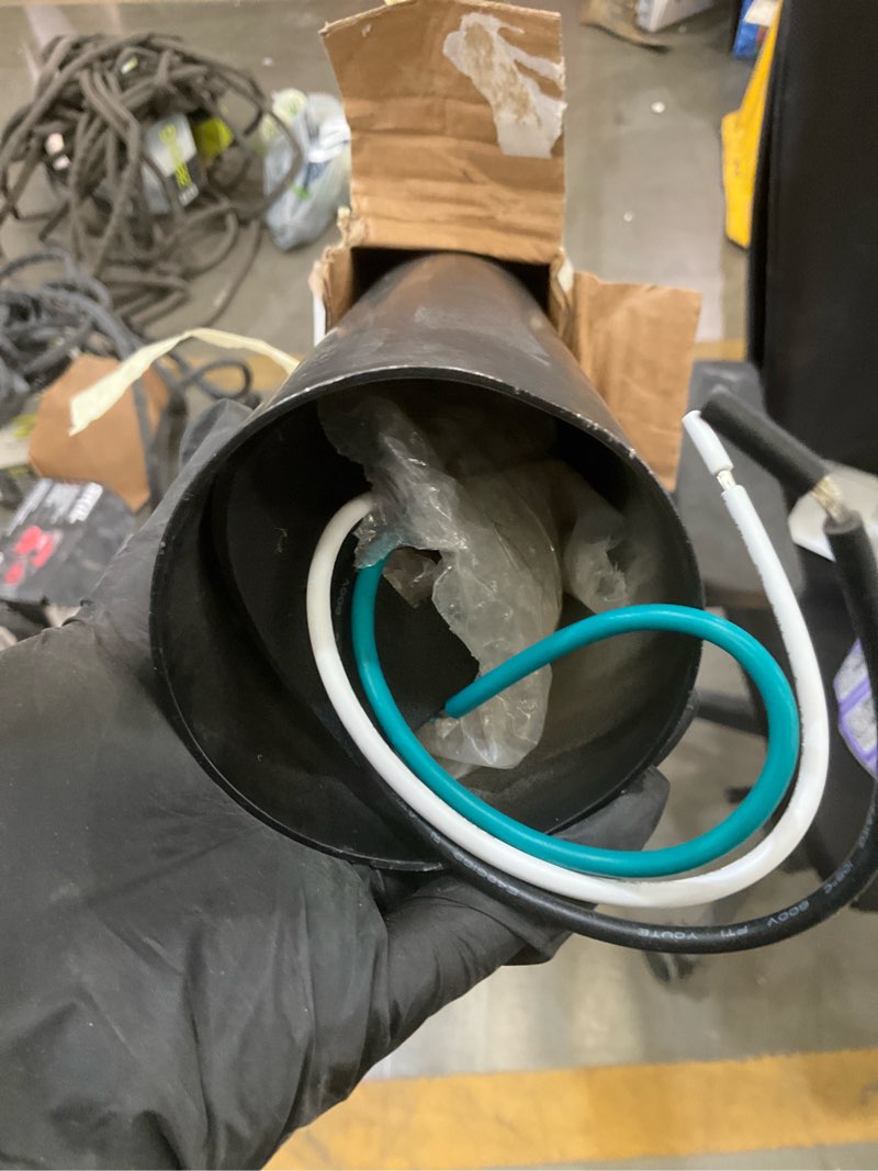 Condition photo showing As Is for project source 80-in black traditional outdoor pole photocell sensor