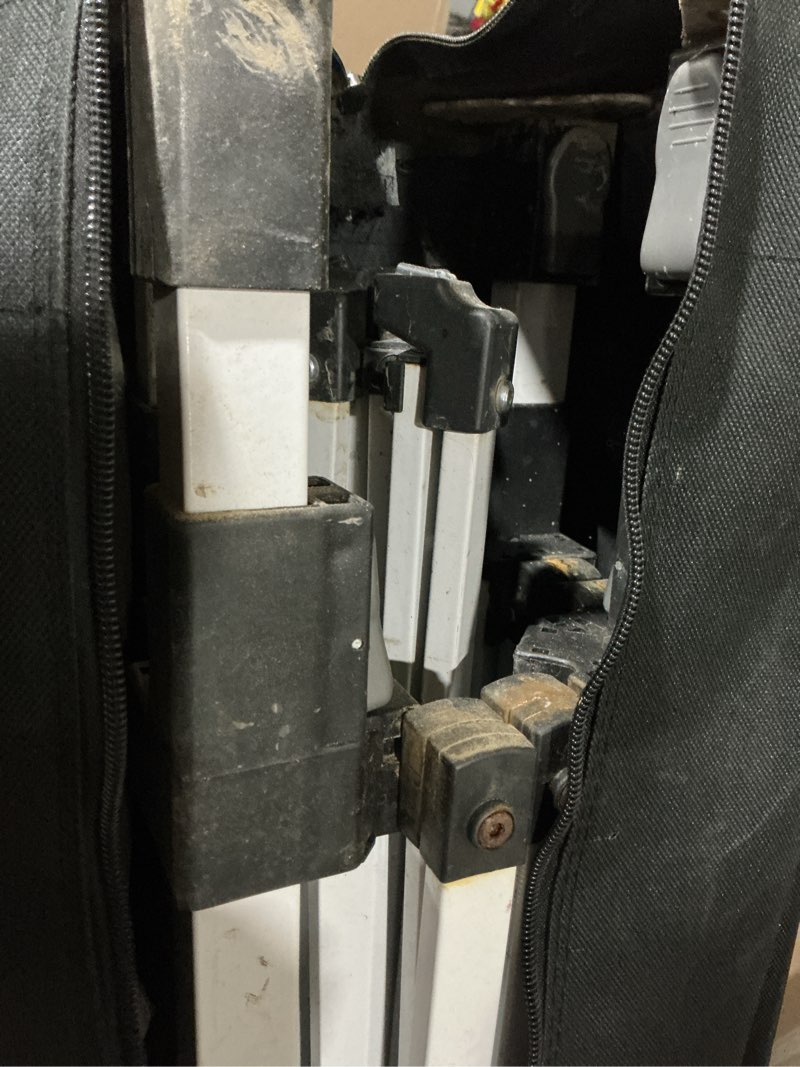 Condition photo showing As Is for master-forge-12-ft-x-12-ft-square-white-pop-up-canpoy legs only