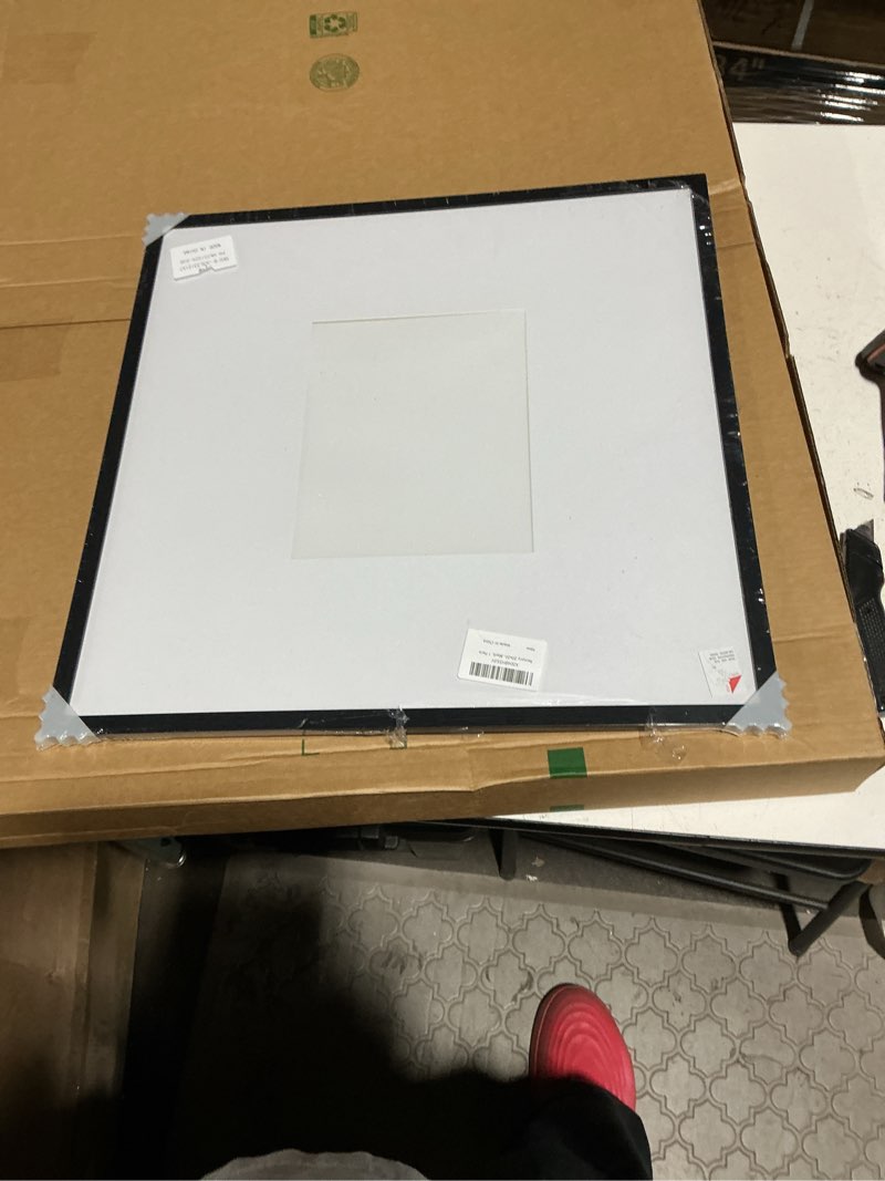 Condition photo showing Good Condition for rempry 20x20 floating picture frame, display pictures 8x10 with mat or 20x20 without mat, signature picture frame - streamline collection, black, 1 pack 20x20 matted to 8x10