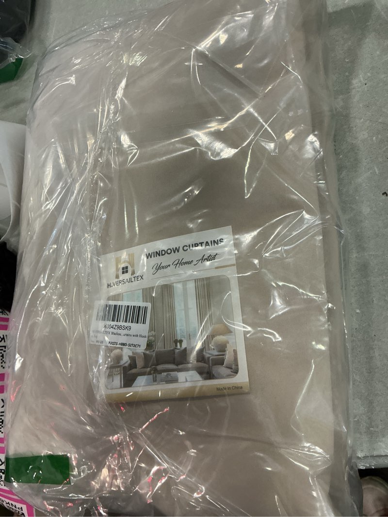 Condition photo showing Good Condition for h.versailtex cream/beige blackout curtains 72 inch length 2 panels set