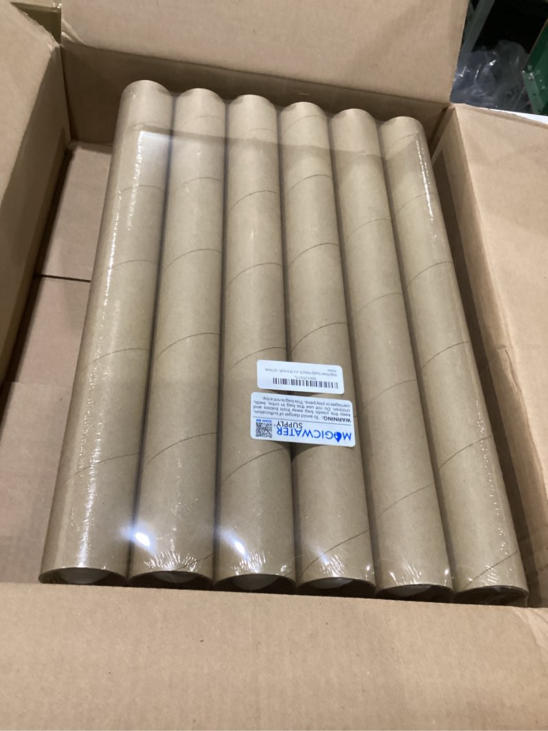 Condition photo showing New/Like New for magicwater supply heavy duty mailing tubes - durable cardboard for shipping, storing & protecting posters artwork documents and blueprints with secure end caps - 12 pack 2 in x 18 in kraft - us made.