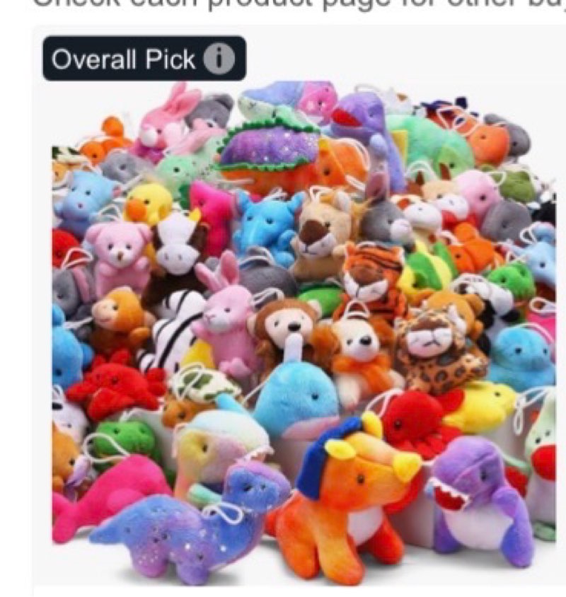 Ribyonten 72 Pack Mini Stuffed Animals,Small Stuffed Animal Party Favors for Kids,Classroom Rewards,